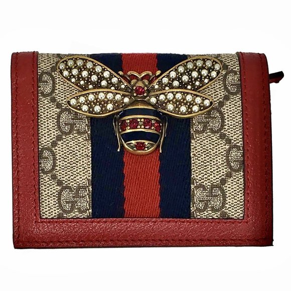 Gucci Handbags - Gucci Queen Margaret GG Canvas Mini Wallet in Red NEW IN BOX